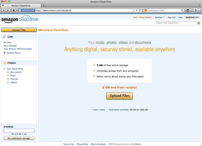 DEBUTAN AMAZON CLOUD DRIVE Y CLOUD PLAYER