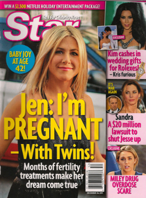JENNIFER ANISTON EMBARAZADA DE GEMELOS
