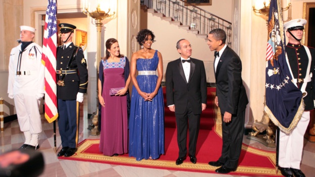 CALDER�N Y OBAMA SE RE�NEN PARA HABLAR SOBRE SEGURIDAD Y MIGRACI�N