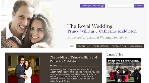 LA BODA DE KATE MIDDLETON Y EL PRÍNCIPE GUILLERMO TIENE SITIO OFICIAL