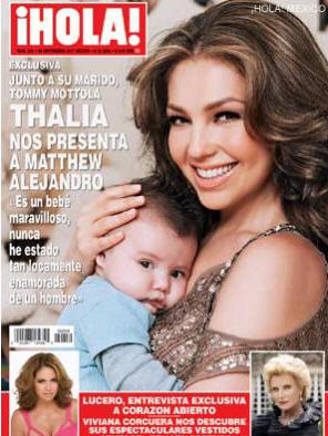 THALÍA PRESENTA A SU PEQUEÑO BEBÉ EN REVISTA-FOTOS