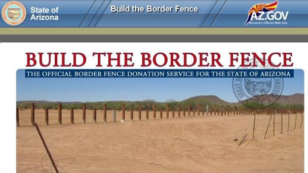 ARIZONA PIDE FONDOS EN LA WEB PARA CREAR MURO FRONTERIZO CON M�XICO
