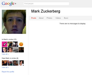 MARK ZUCKERBERG ABRE CUENTA EN RED SOCIAL GOOGLE+ PROJECT
