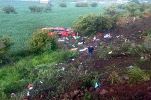 MICRO VUELCA EN DURANGO DEJA 12 MUERTOS