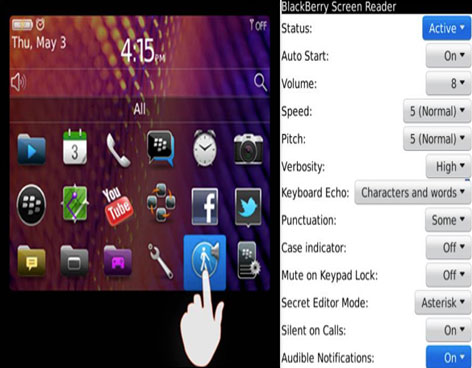 NUEVA APP DE BLACKBERRY PARA CIEGOS