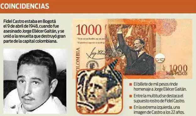 FIDEL CASTRO APARECE EN BILLETE DE CIRCULACI�N CUBANA - FOTOS