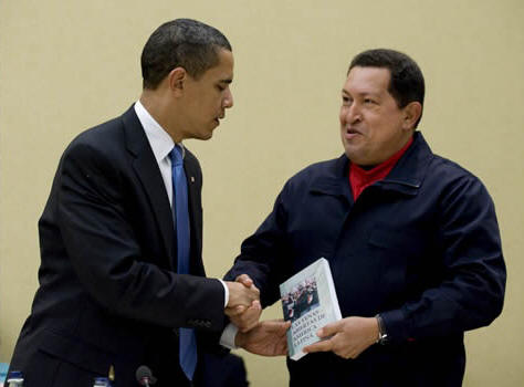 REUNIÓN DE OBAMA Y CHÁVEZ EN COLOMBIA
