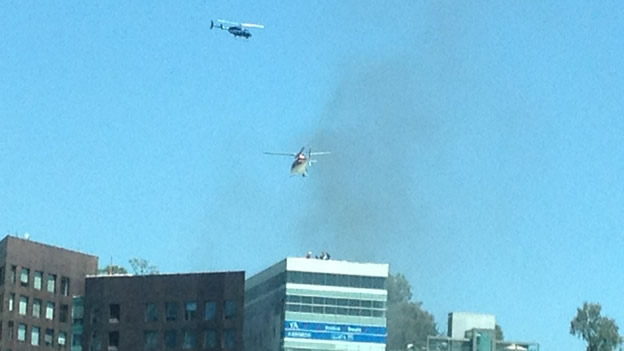 INCENDIO EN EDIFICIO DE SANTA FE: 12 PERSONAS ATRAPADAS