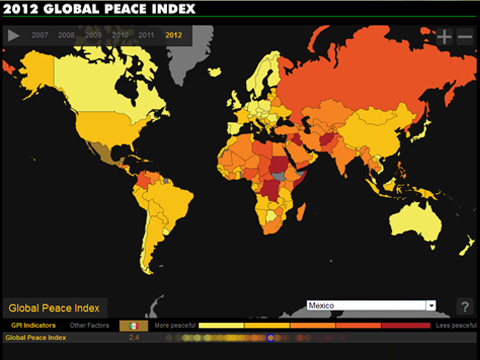 M�XICO DENTRO DE LOS PA�SES MAS VIOLENTOS DEL MUNDO