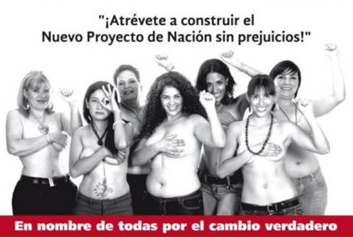 CANDIDATA DEL PRD EN TOPLESS PARA SUMAR MAS VOTOS - FOTOS