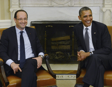 REUNI�N DE OBAMA Y HOLLANDE EN LA CASA BLANCA