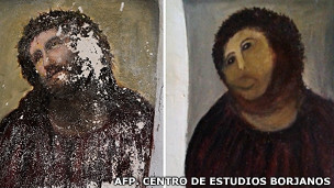 ABUELA ARRUINA OBRA DE ARTE DE JESUCRISTO