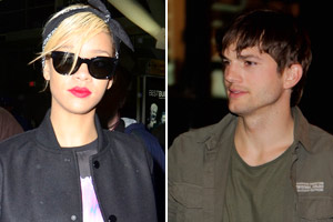 RIHANNA Y ASHTON KUTCHER PASAN LA NOCHE JUNTOS